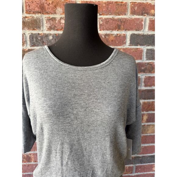 NWT Athleta Solstice Tee Dress - gray - rouched sides - womens size S - Picture 6 of 10